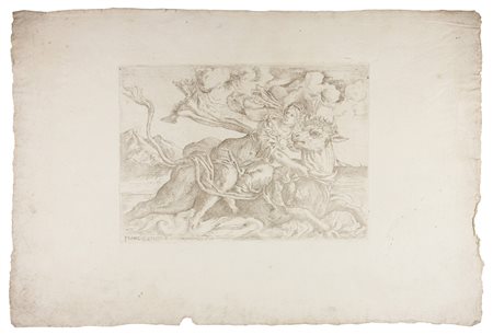 Giovanni Francesco Guerrieri Il ratto di Europa.1621Acquaforte. mm 165x232....