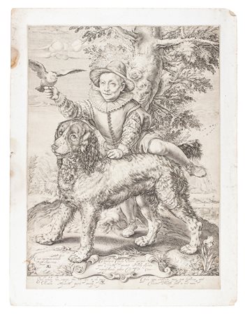 Raffaello Guidi Ritratto di Frederick de Vries con il cane di...