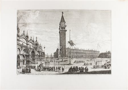 Michele Marieschi Piazza San Marco dalla torre dell'orologio - Forum maius et...