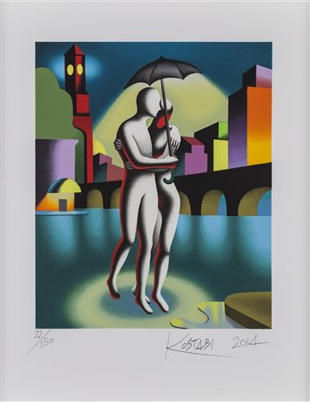 MARK KOSTABI (1960) Cloudy with the chance of love, 2014 Serigrafia a 36...