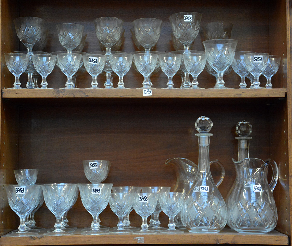 Servizio bicchieri in cristallo vintage anni 60