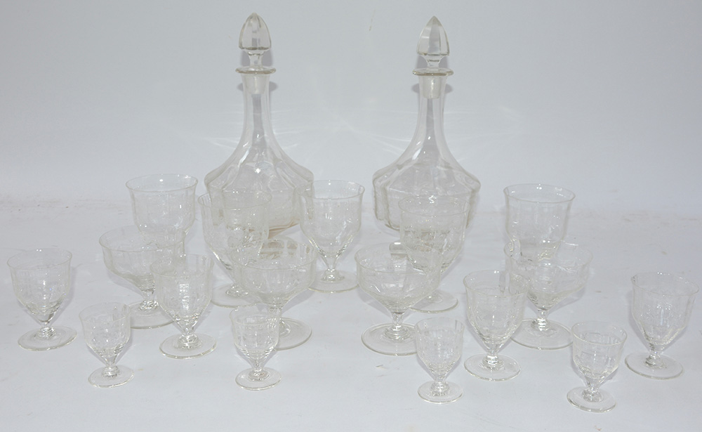 Servizio bicchieri in cristallo vintage anni 60’
