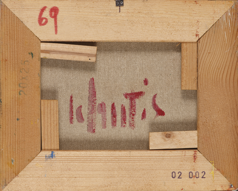 ANTONIO DE SANTIS (1950)Senza TitoloOlio su telacm 20x25Firma al