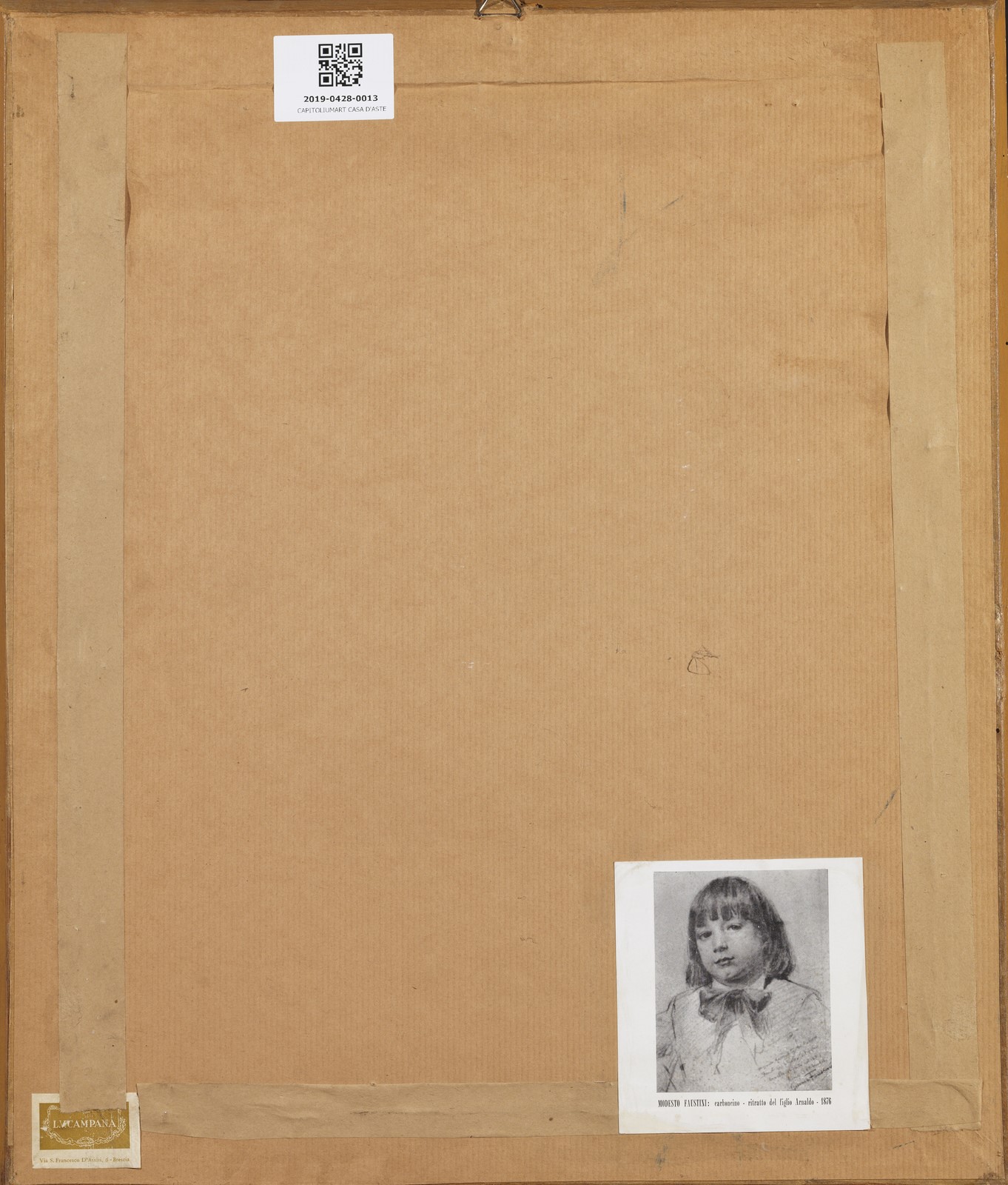 MODESTO FAUSTINI (1839 1891) Ritratto del figlio Arnaldo Faustini