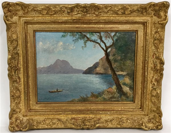 Clément Castelli San Salvatore, Lugano olio su cartone (cm 24x33