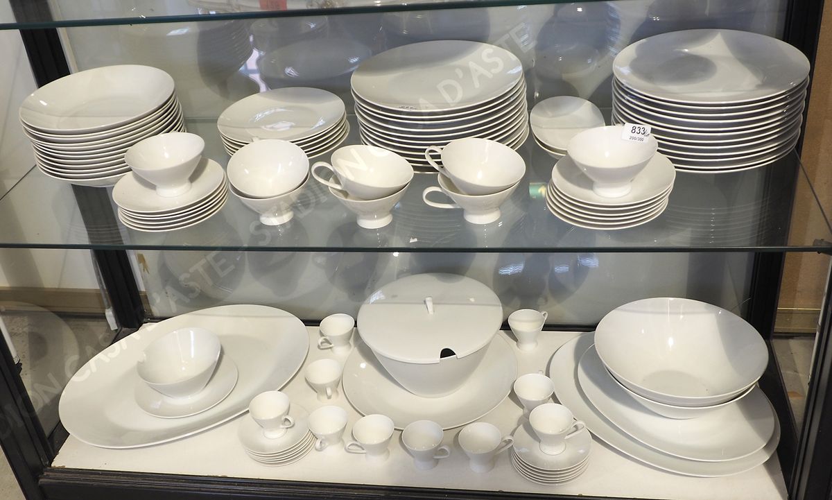 Rosenthal: servizio di piatti in porcellana bianca per 12 persone,  composto, STADION