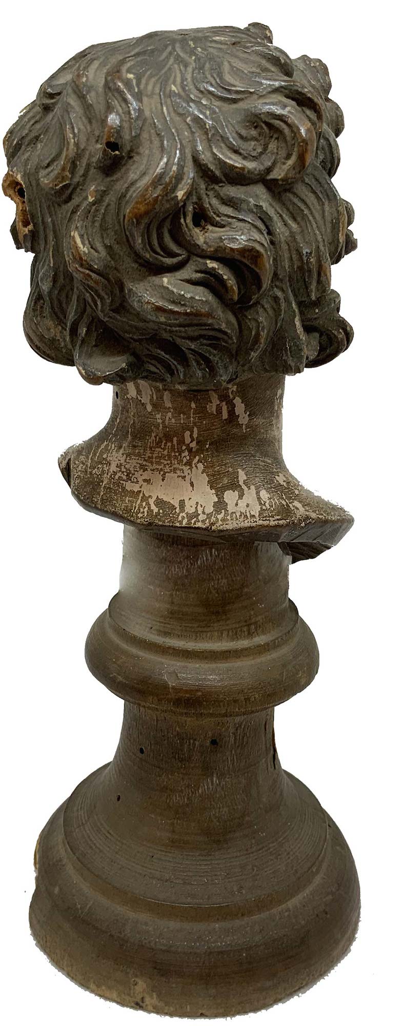 Scultore del XVIII secolo. Scultura lignea raffigurante Socrate