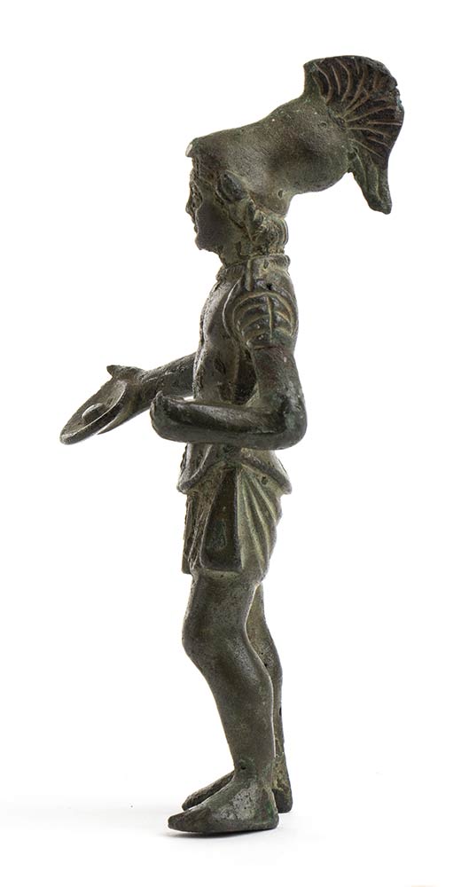 ECCEZIONALE BRONZETTO SUL TIPO DEL MARTE DI TODI IV III secolo a.C