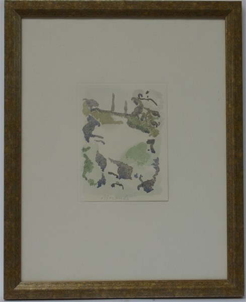 Riproduzione di un acquerello di Giorgio Morandi cm 21x15,7. In cornice, Il Ponte Casa d'Aste