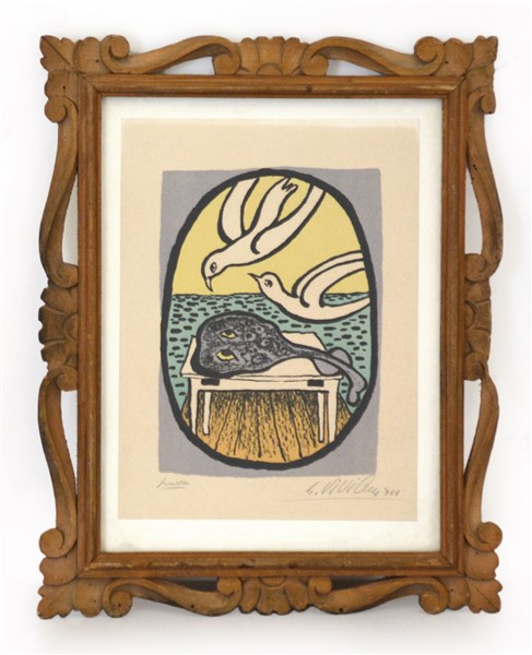 Giuseppe Viviani Gabbiani, 1961 litografia cm 20x15 prova d'artista