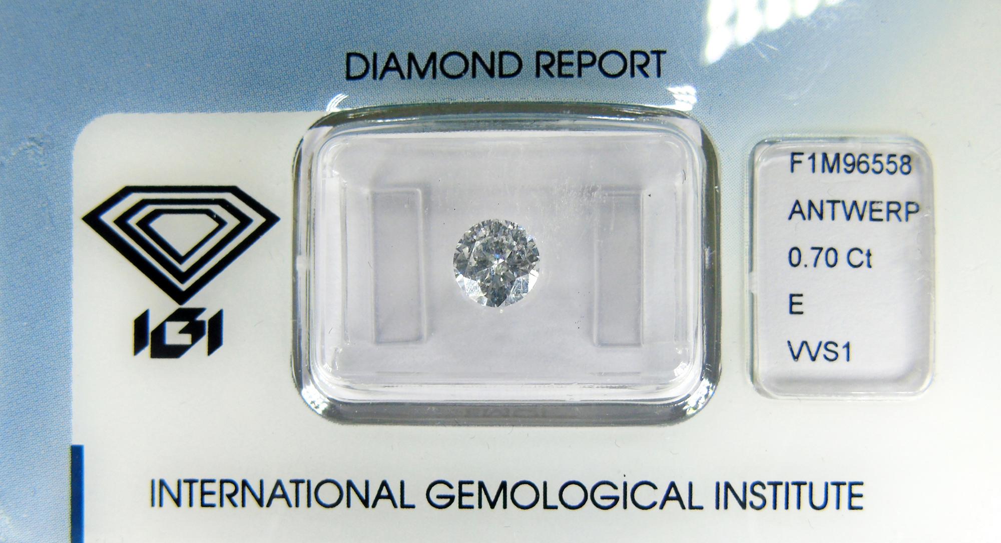 Solitario Con Naturale Diamante Rotondo 2 Carati In Oro Rosa Nuovo - Foto 5