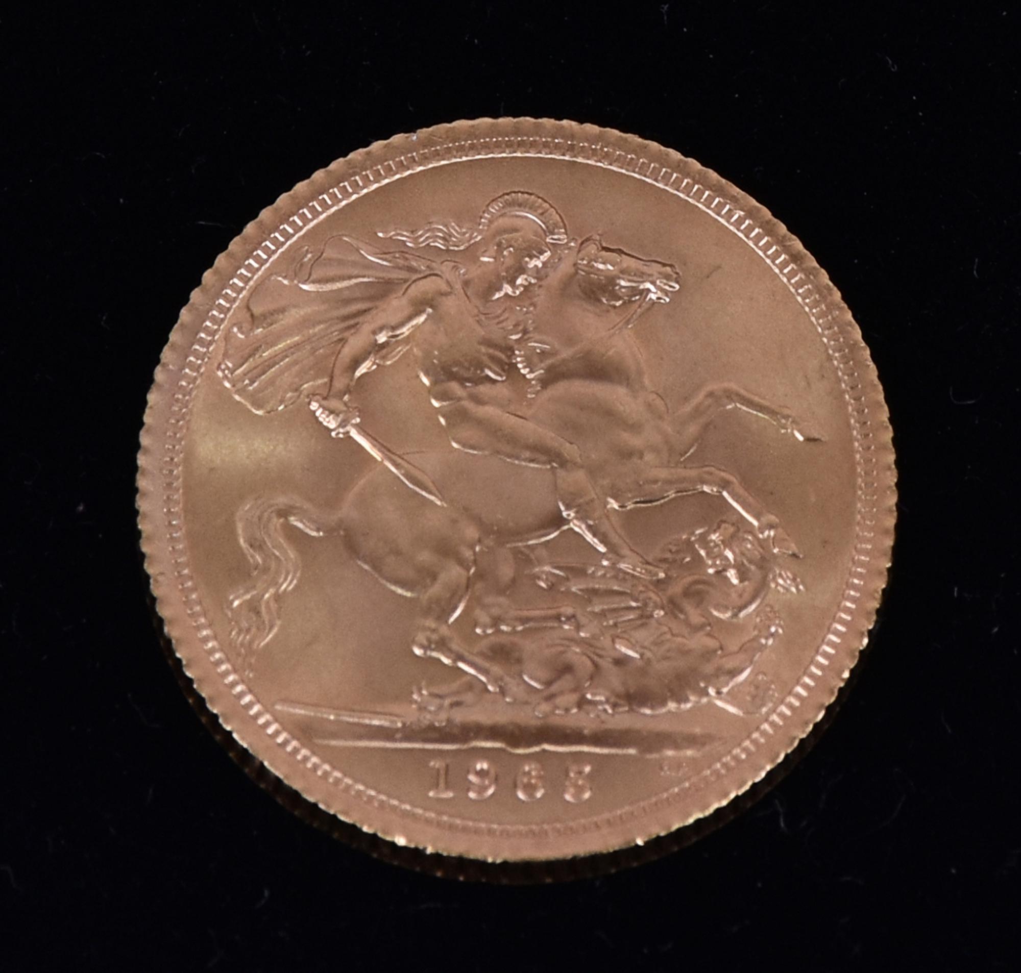 UNA DA UNA STERLINA, IN ORO FIOCCO Gran Bretagna, conio 1965 IL... ITINERIS CASA D'ASTE