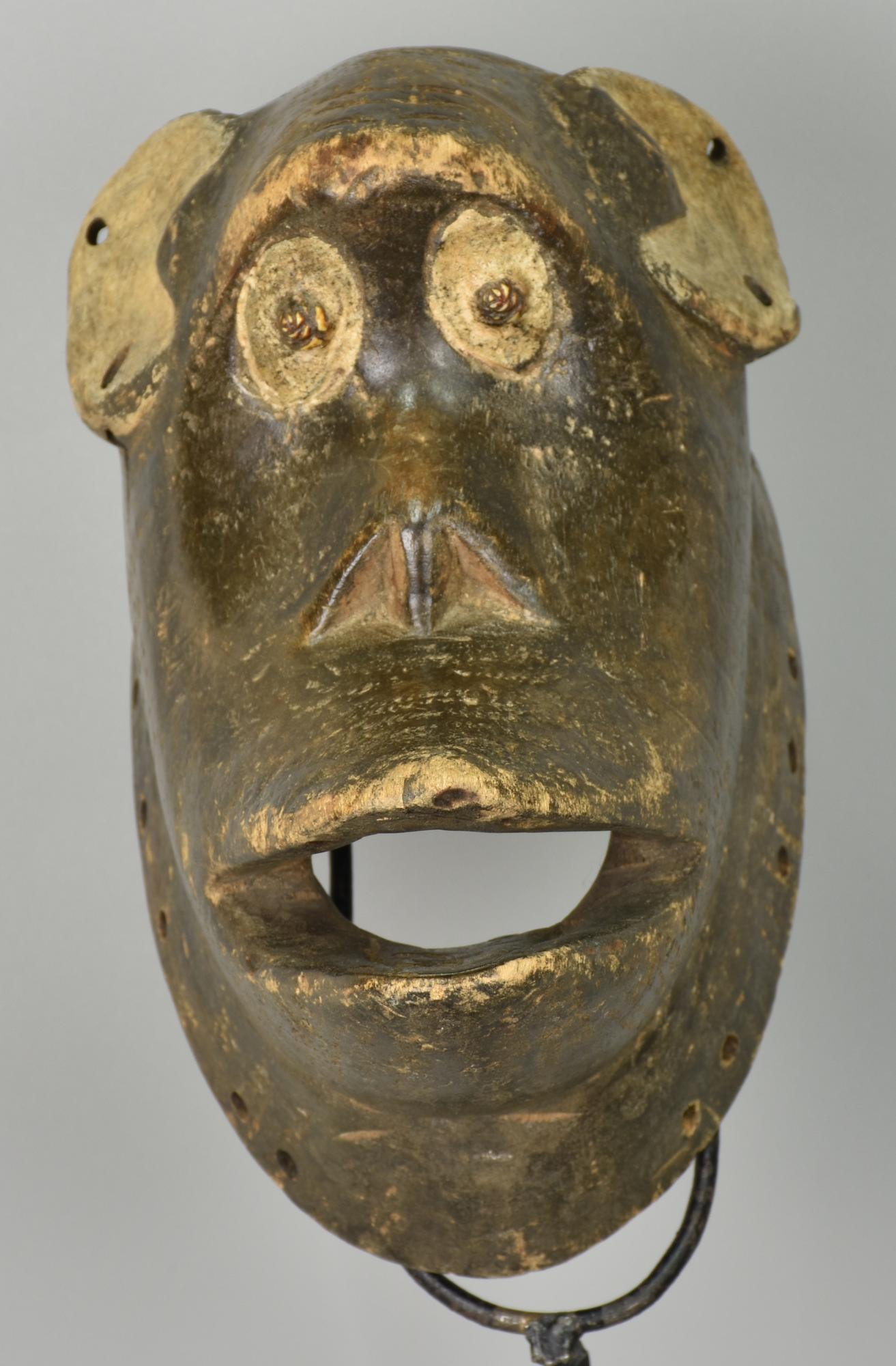 Maschera Scimmia Baule - COSTA D'AVORIO maschera in legno intagliato  28x19x17, Livebid