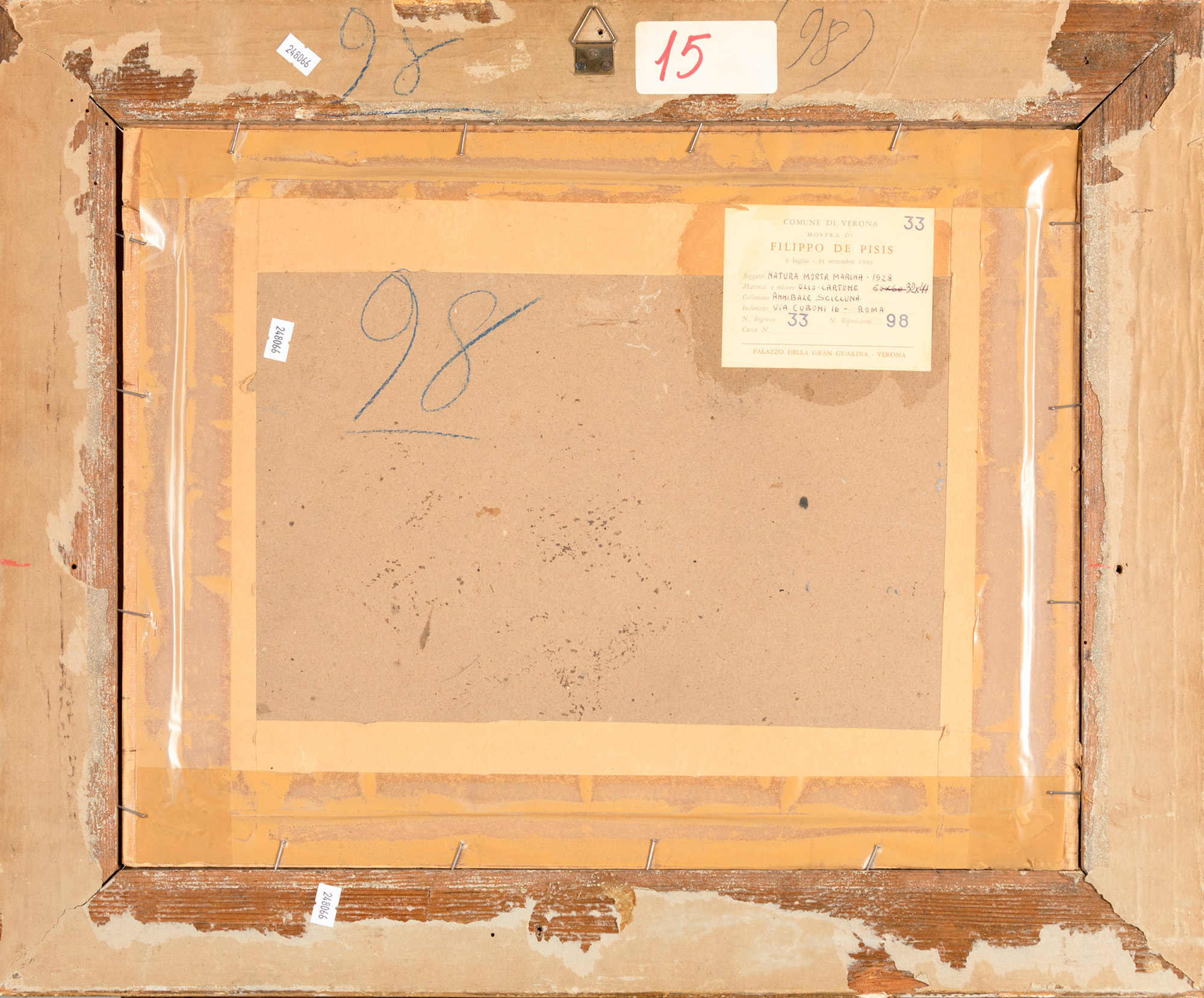 Natura morta - Ortaggi, olio su cartone, cm 33x48, firmato, entro