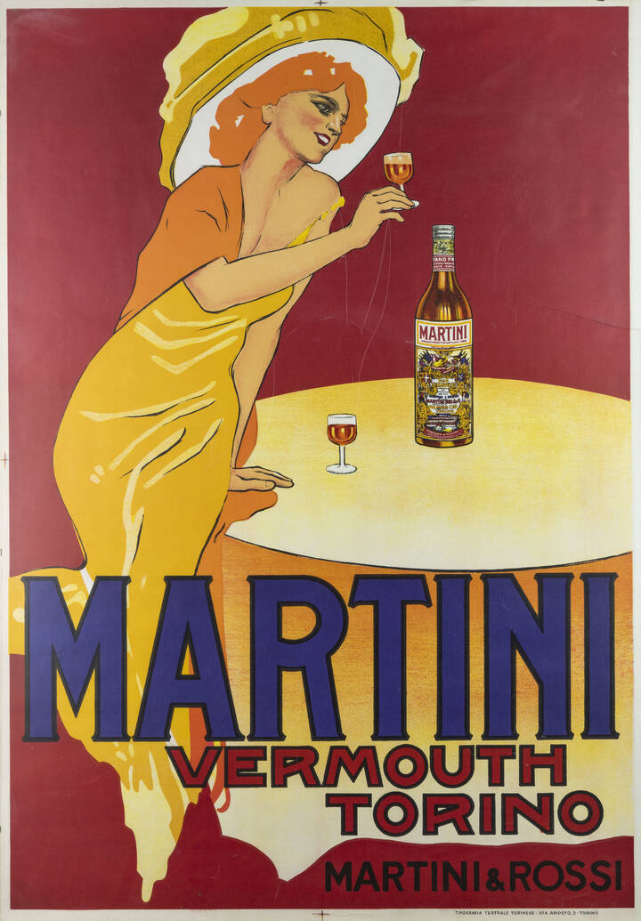 MANIFESTO "Martini Vermouth Torino Martini & Rossi" SANT'AGOSTINO