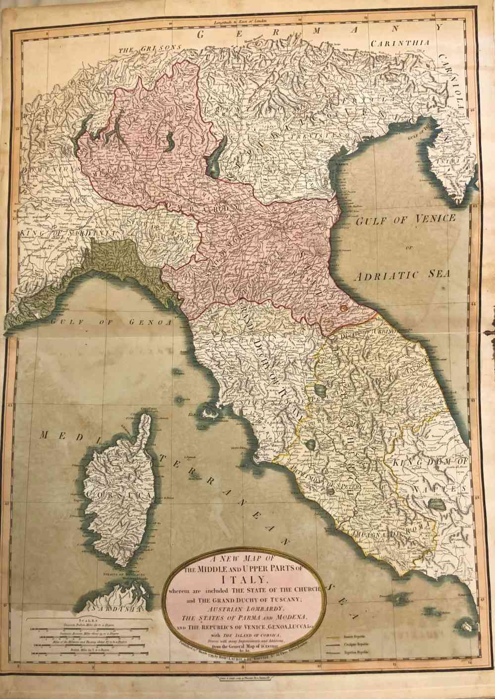  A New Map of the Middle and Upper Parts of Italy… BERTOLAMI FINE