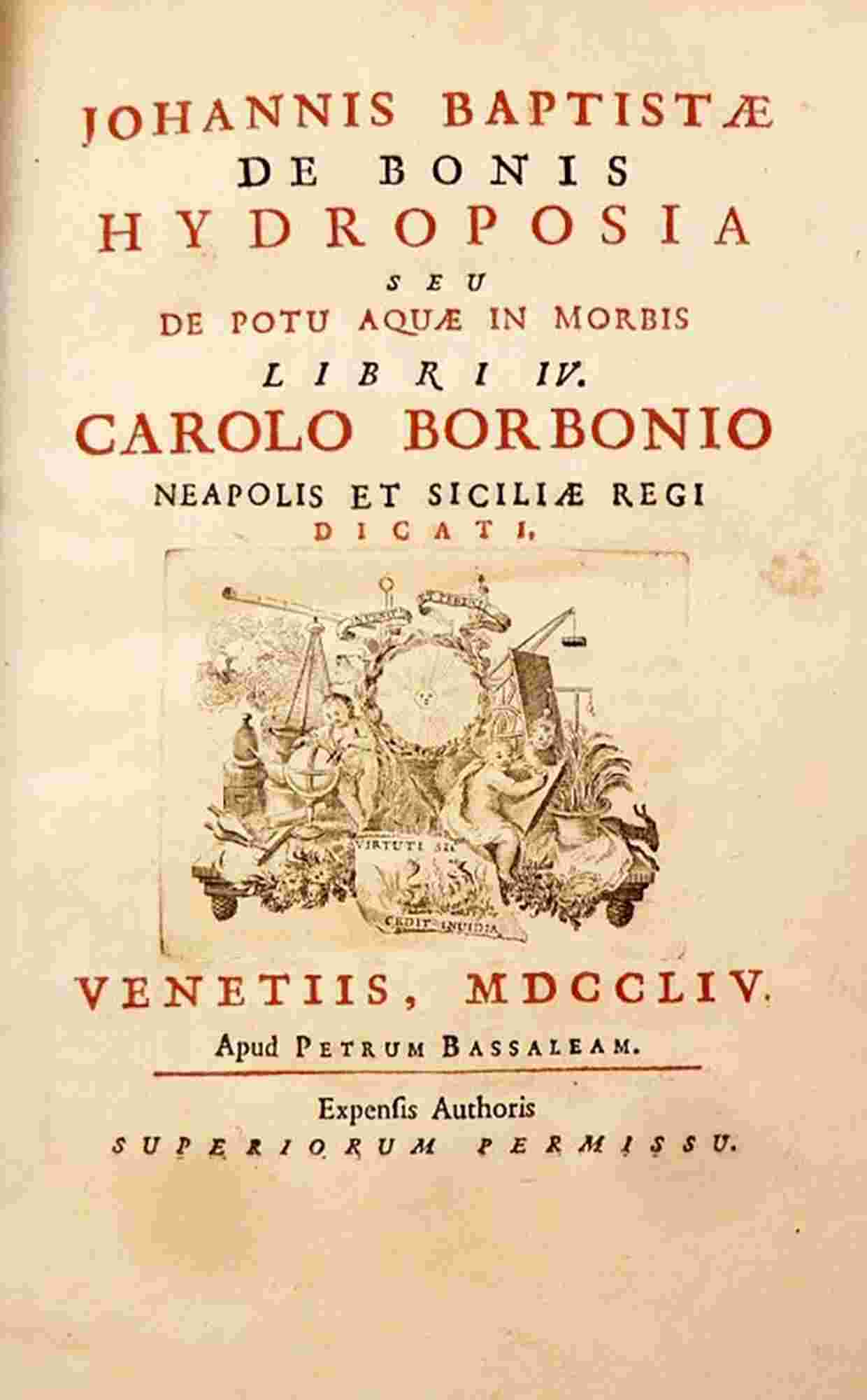 GIOVANNI BATTISTA DE BONIS (16991772) Johannis Baptistae De Bonis