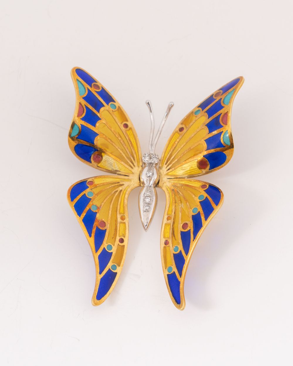 Spilla A Forma Di Farfalla Oro K48 Con Cristalli – Elegante E Alla Moda, 7,5 Cm, Per Vestiti, Borse, Zaini, Idea Regalo Personalizzata