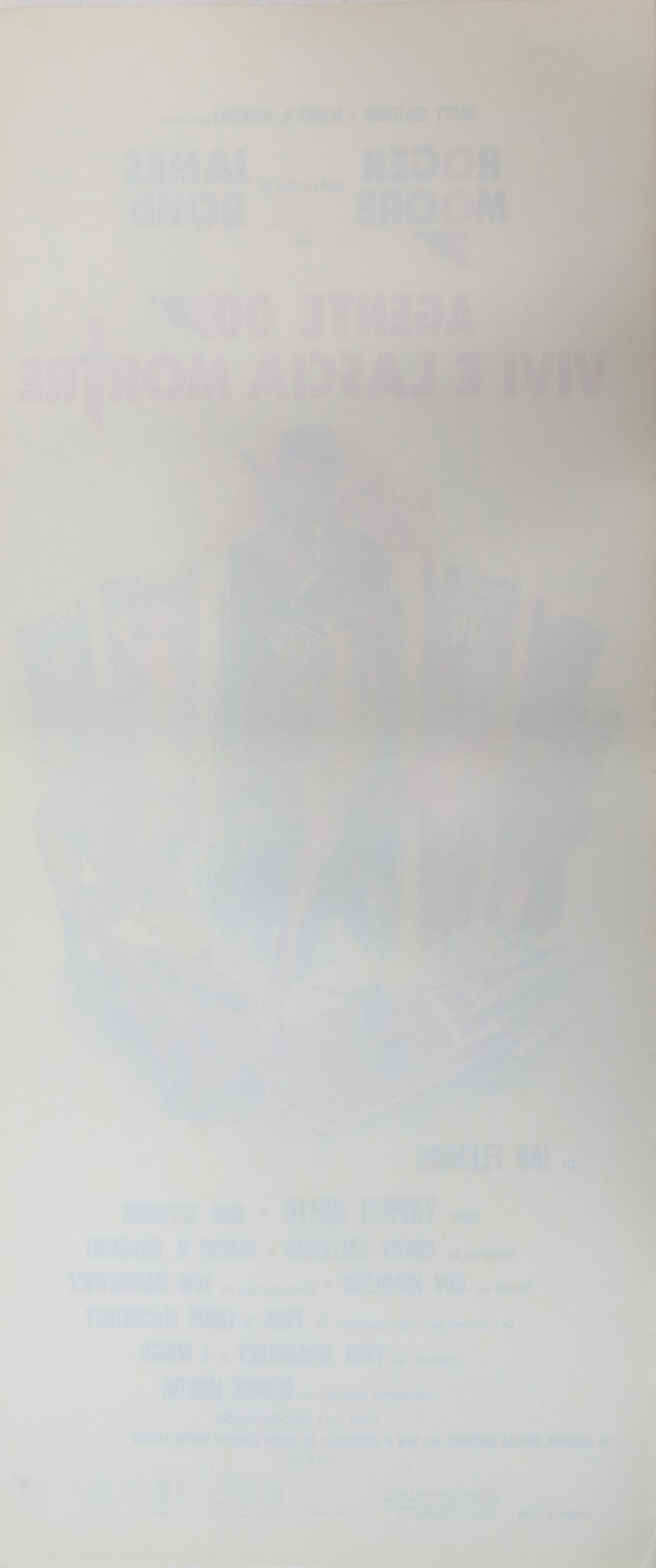 Locandina film ''Agente 007 vivi e lascia morire'' Art La Rosa Casa d