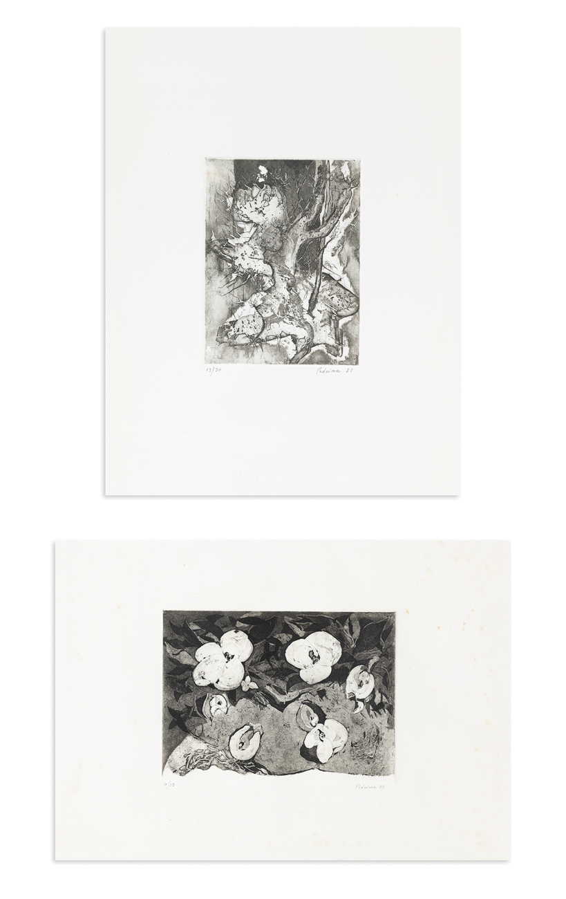 FRANCO PEDRINA (19342017) Lotto unico di 2 acqueforti Studio d