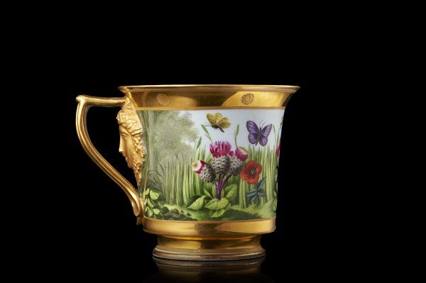 Grafik-Werkstatt Portauovo In Porcellana Con Vero Oro 23K – Tazza Elegante Per Uovo Alla Coque, Diametro 5cm