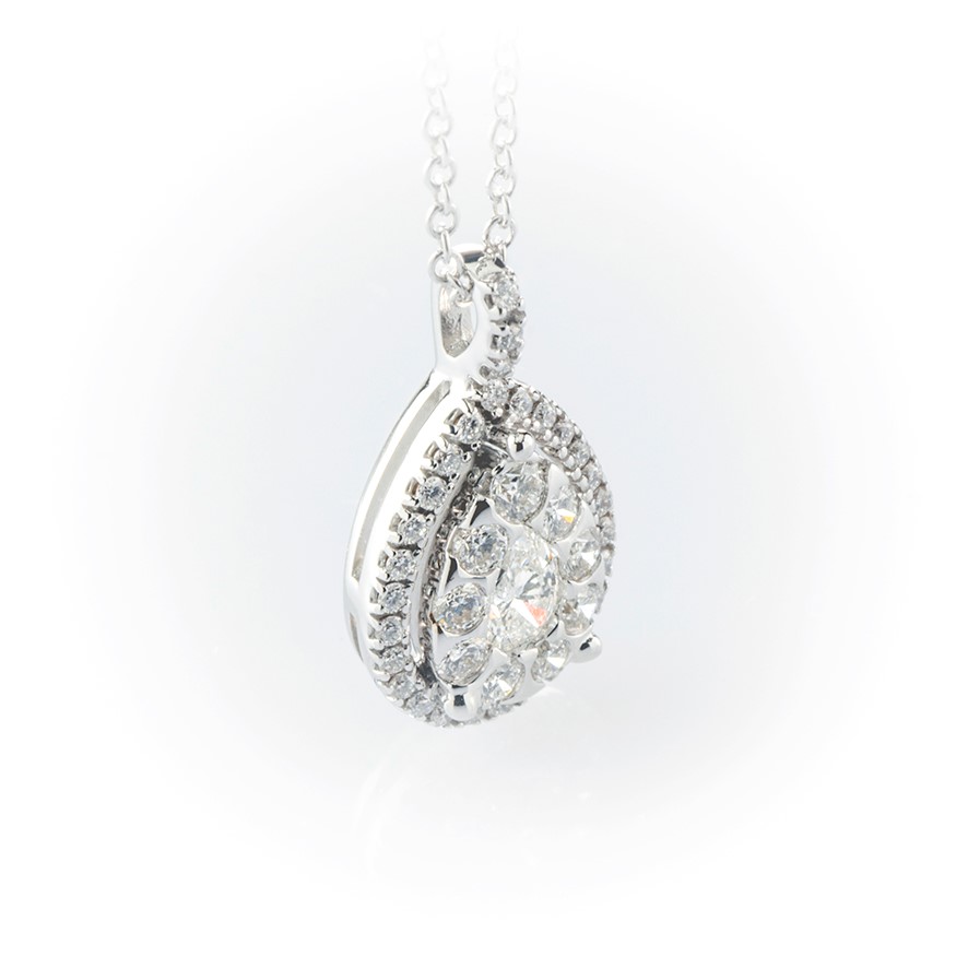 Michooyel Collana In Argento 925 Con Zircone Cubico 4Ct: Pendente Solitario Taglio Brillante, Catena Regolabile. Gioiello Raffinato Per Lei.