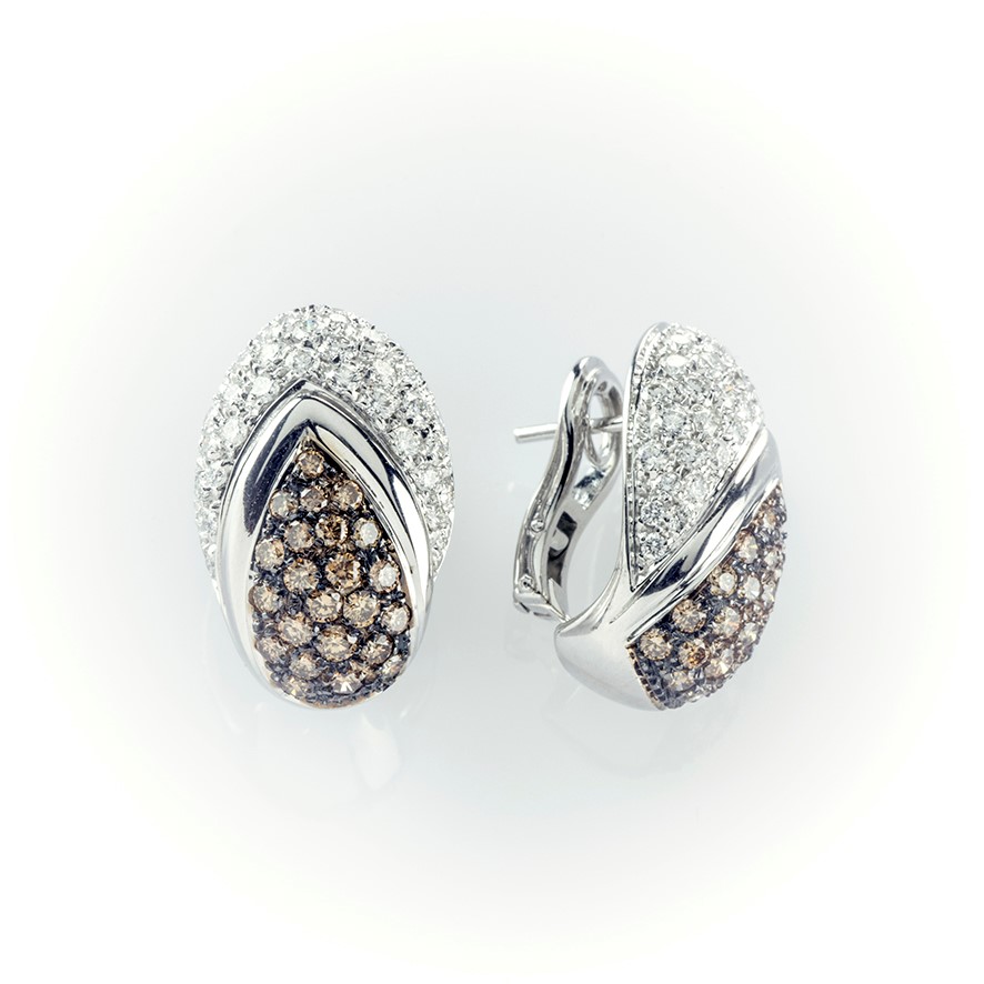 Miore Orecchini Donna Topazio Blu E Diamanti In Oro Bianco 9Kt – Eleganza Certificata Per Ogni Occasione