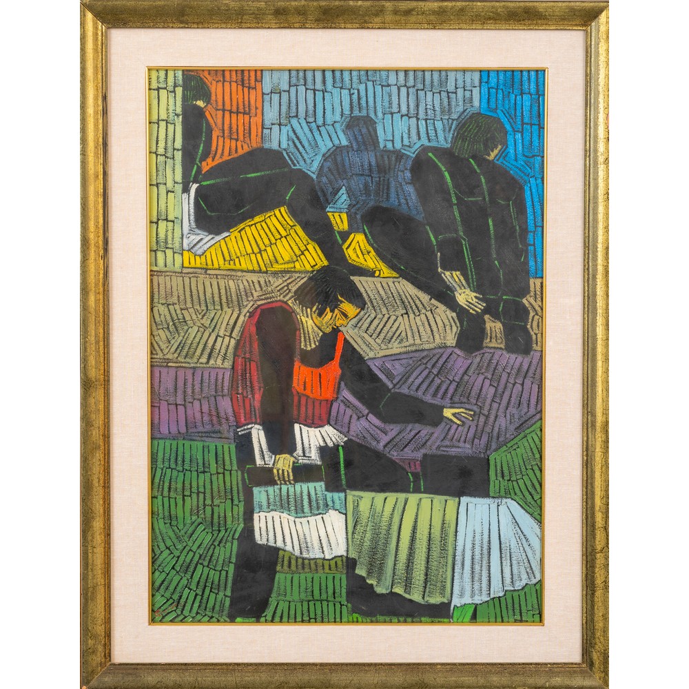 MARCELLO PIACENTINI, Olio su tela TRIONFANTE