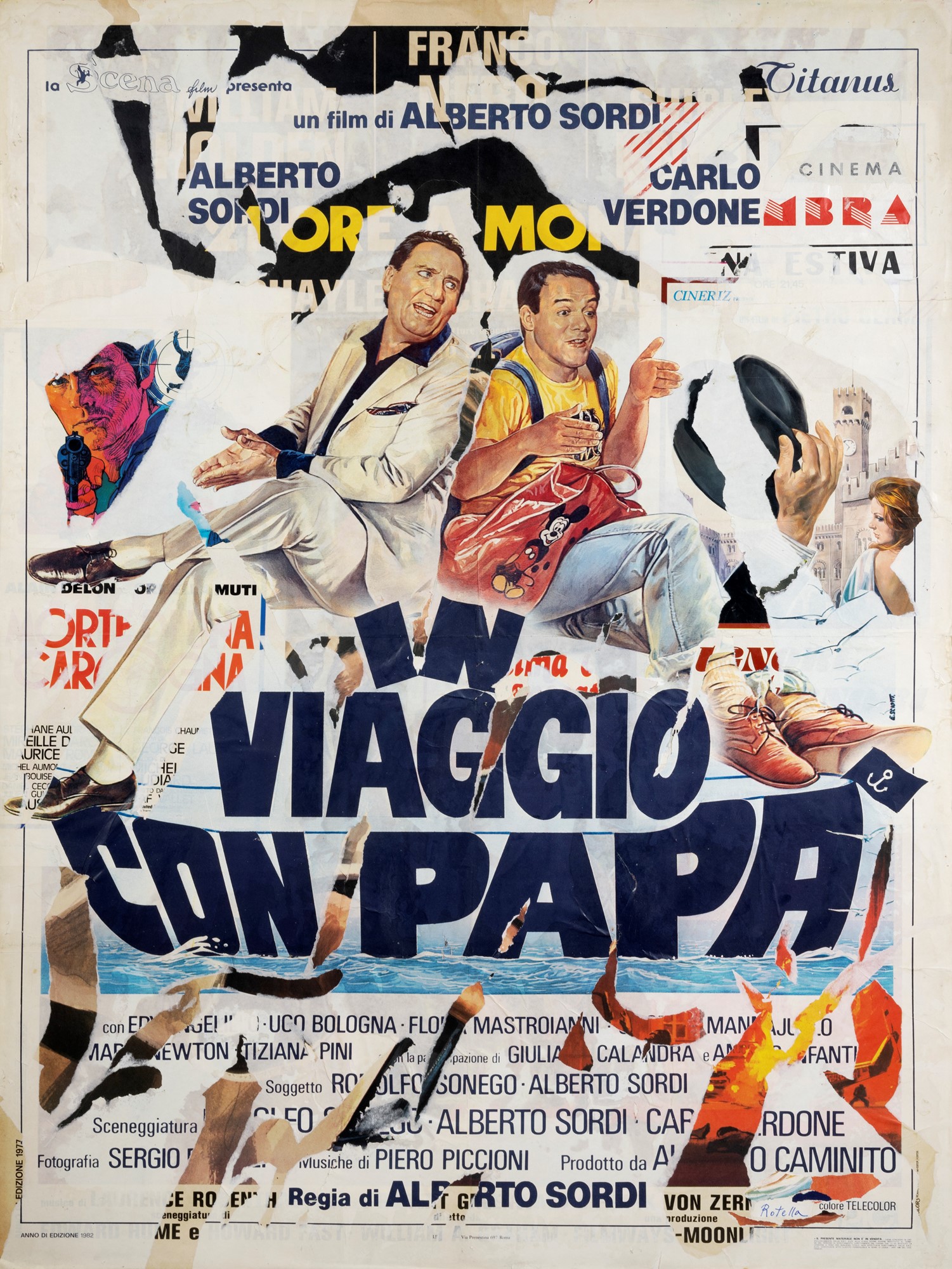 Mimmo Rotella (Catanzaro 1918Milano 2006) Senza titolo (In viaggio con papà), 1982 Finarte