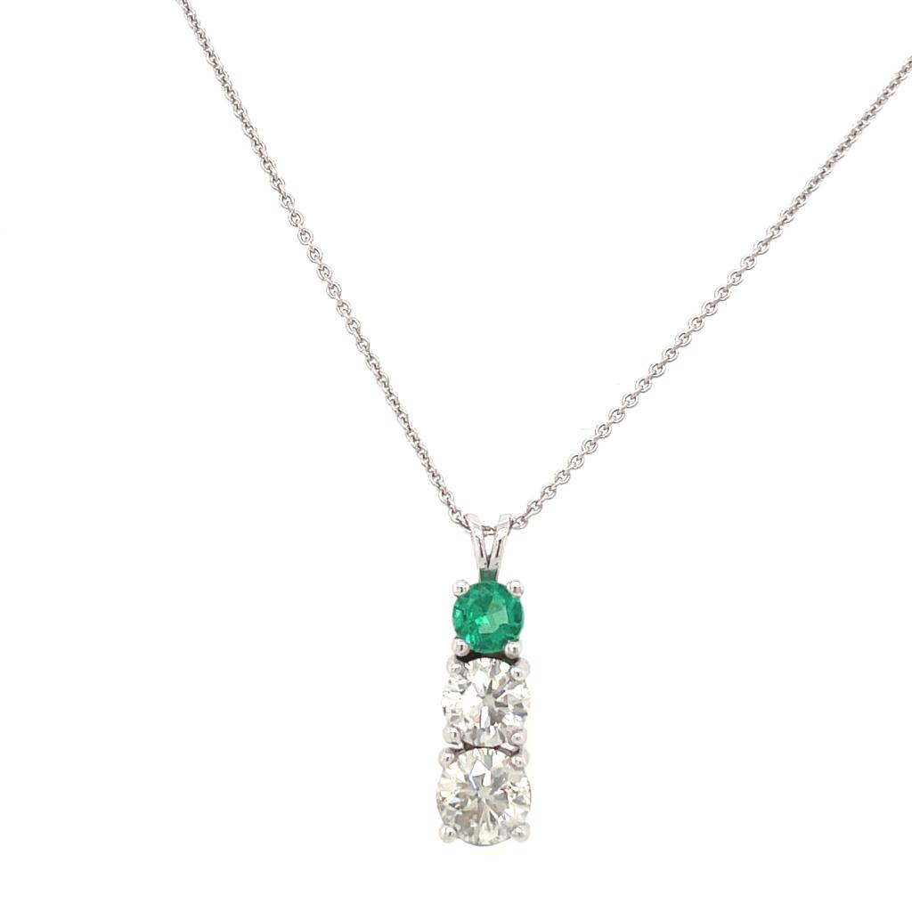 Ciondolo A Goccia In Oro Bianco 9ct Con Diamante 0,10ct - Collana A Maglia Curb 46cm - Carissima Gold Collection