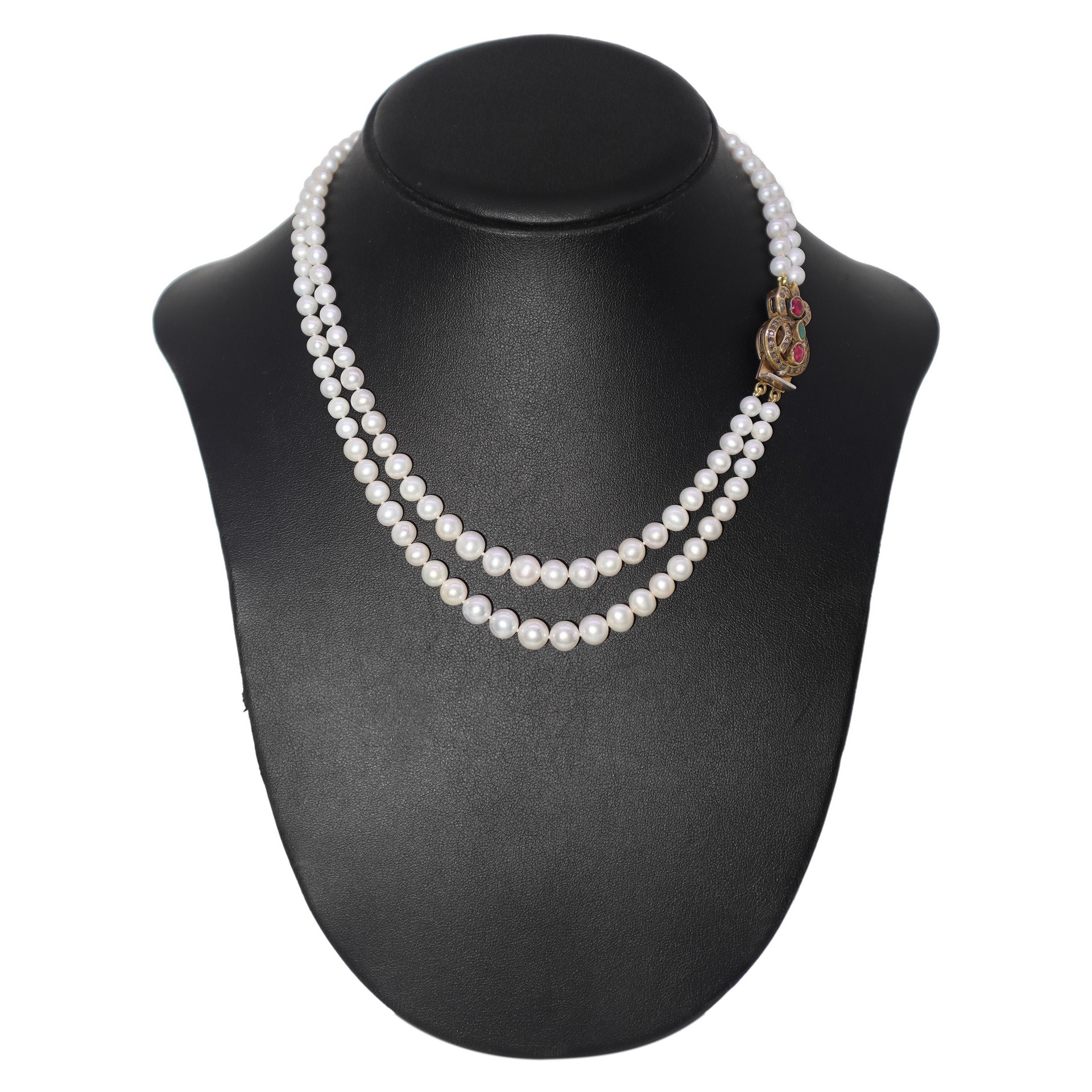 Collana Lunga Con Perline Di Vetro Blu Pavone, Sfere Grandi 30 Mm, Chiusura Argento, 60 Cm, Avalaya