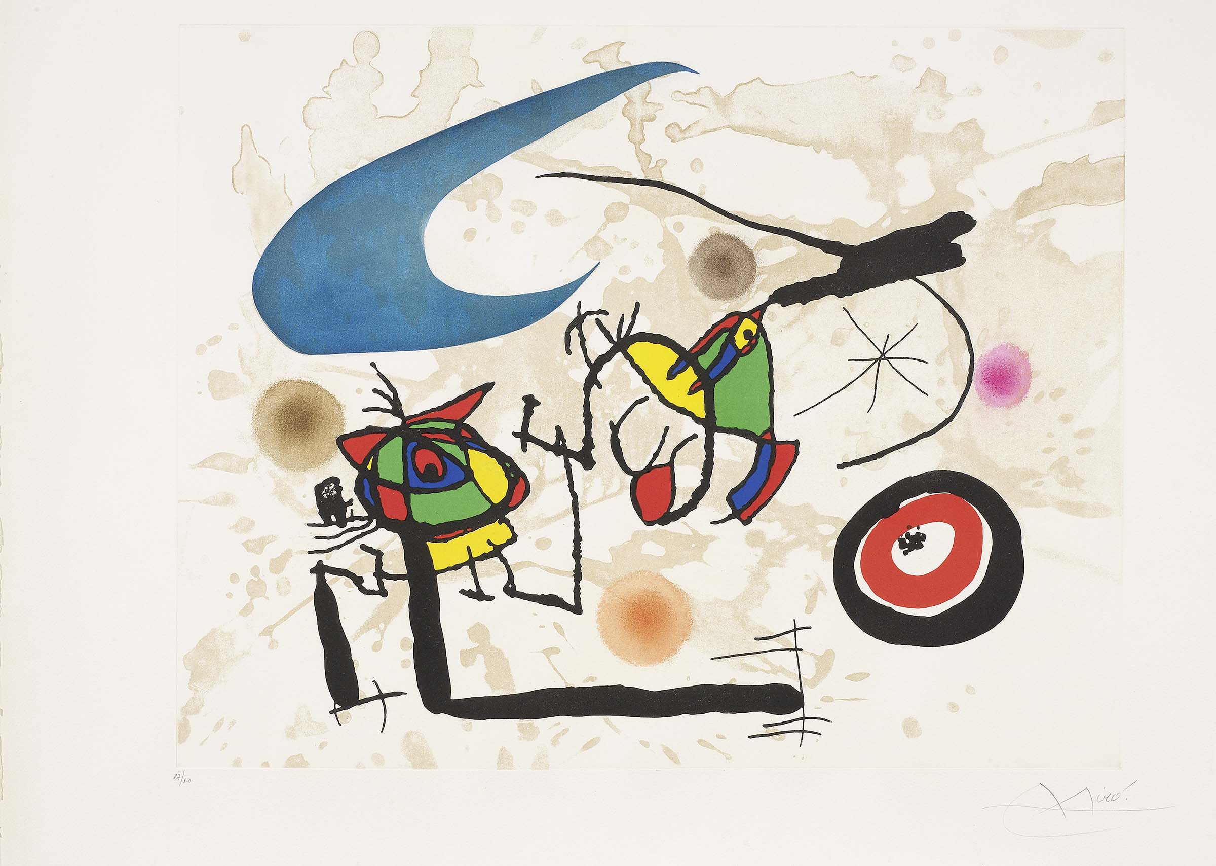 Joan Miró Barcellona 1893 Palma di Maiorca 1983 Pygmées sous la lune, 1972... FARSETTIARTE