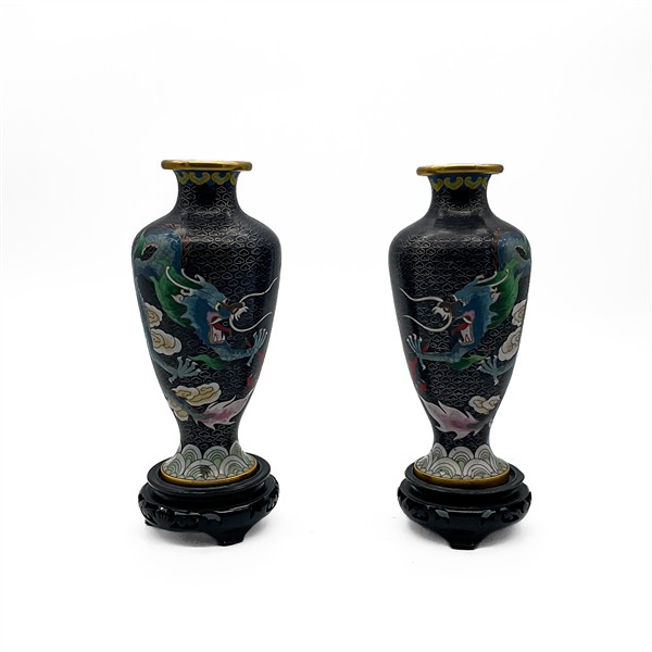 Mansiyuyee Portachiavi Portafortuna Cloisonné Wu Lou – Realizzato Con Antica Tecnica A Intarsio, Con Perline Cinabro, Amuleto Feng Shui