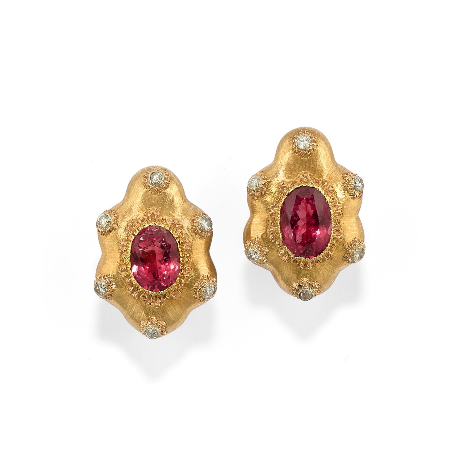 KOKO Orecchini Con Tormaline Naturali E Foglia - Placcati Oro 18k, Fatti A Mano, In Scatola Regalo Con Significato Delle Pietre