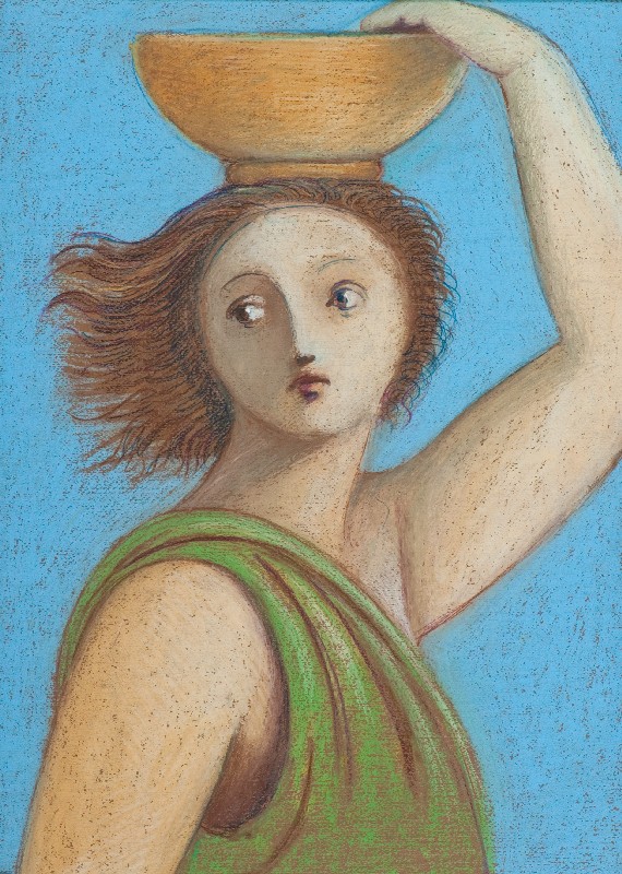 Luigi Galligani (Pistoia 1957) FIGURA Pastelli policromi su cartoncino