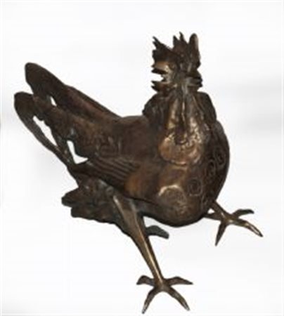 Minguzzi Luciano Bologna 1911 Milano 2004 "Gallo" 1975, scultura in bronzo...