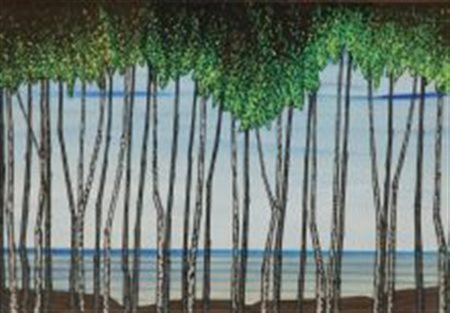 Rossello Mario Savona 1927 "Tempera" tempera su carta (cm 32x47) Firmato e...