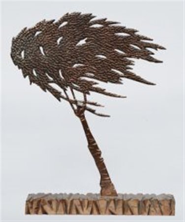 Rossello Mario Savona 1927 "Albero" scultura in bronzo (alt cm 30)
