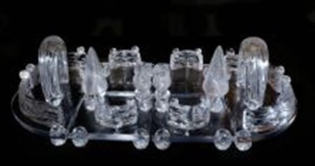 "Composizione" scultura in vetro composta da 26 elementi (cm 26x48x95)