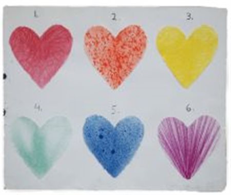 Dine Jim Cincinnati 1935 "Hearts" litografia (cm 42x50) Firmato e numerato in...