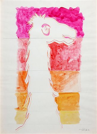 GINO MAROTTA 1935 Senza titolo, 1973 Tecnica mista su carta, cm. 67 x 50...