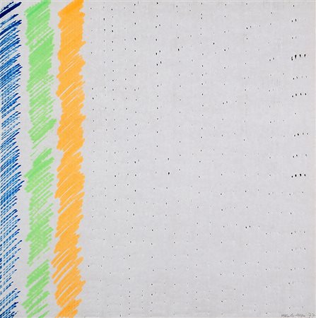 PAOLO MASI 1933 Senza titolo, 1975 Pennarelli su cartone forato, cm. 40 x 40...