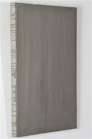 ENZO CACCIOLA 1945 21 - 8 - 75, 1975 Cemento su tela, cm. 86,5 x 60,5 Firmato...