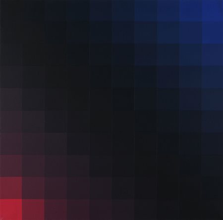 HUGO DEMARCO 1932 - 1995 Tension, 1989 Acrilico su tela, cm. 80 x 80 Firmato...