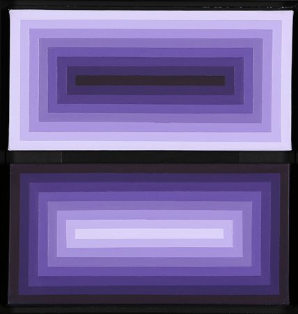 RAFFAELE BIELO' 1973 Dittico A + B, 2010 Acrilico su 2 tele, cm. 15 x 30...