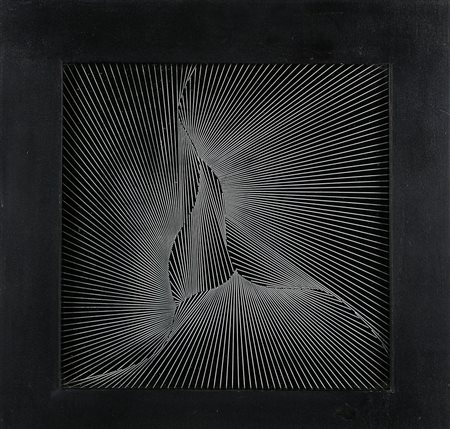 ANGEL DUARTE 1930 - 2007 P 1.7 M, 1971 Serigrafia su vetro, cm. 35 x 35...