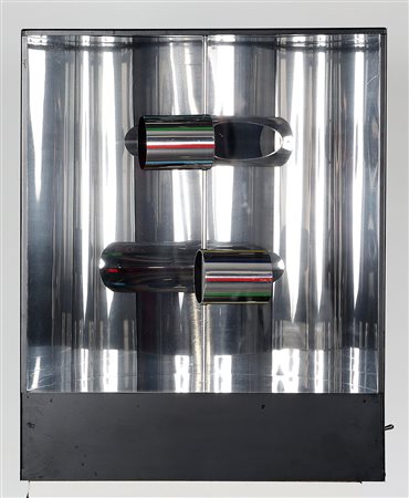 MARTHA BOTO 1924 - 2004 Déplacement optique, 1969 Assemblaggio, box in ferro,...