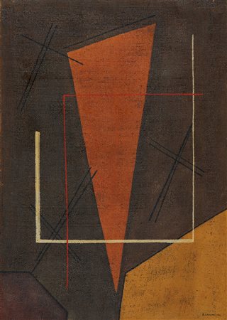 BICE LAZZARI 1900 - 1981 Senza titolo, 1952 Olio su tela, cm. 100 x 70...