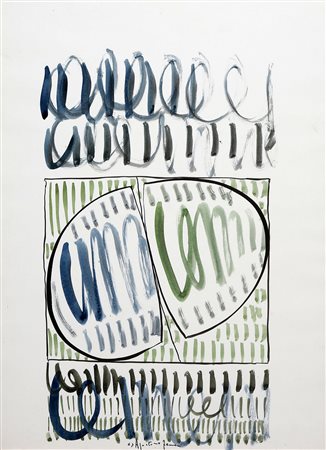 AGOSTINO FERRARI 1938 Senza titolo, 1963 Tecnica mista su carta, cm. 70 x 50...