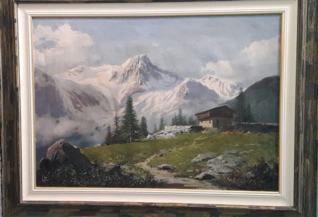 Valli "Paesaggio montano"- Olio su tela - 50x70